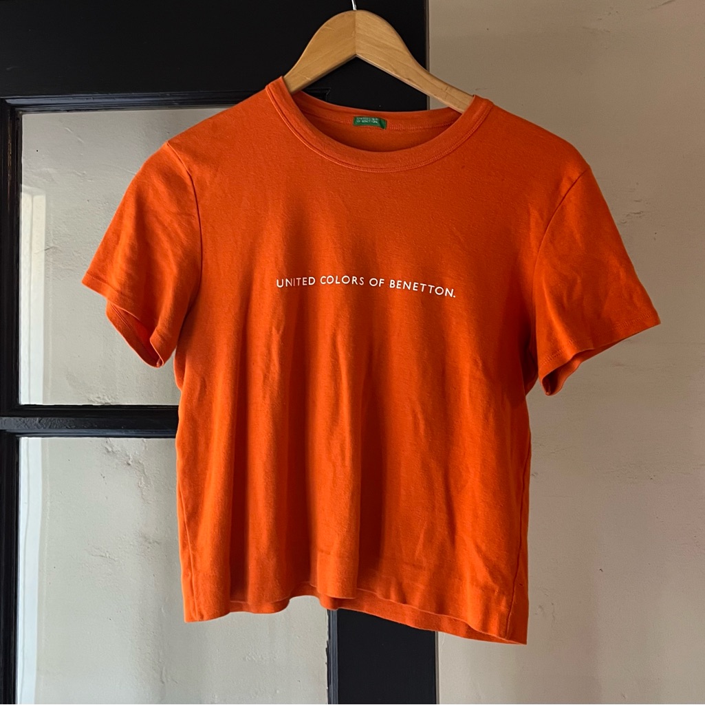 United Colors Of Benetton Orange Cotton T-Shirt